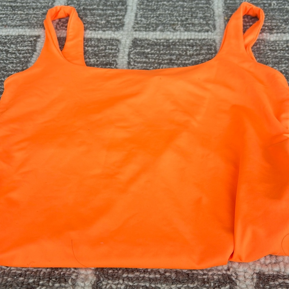 Neon orange tank top